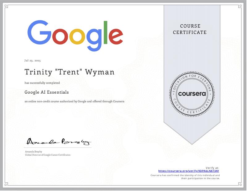 Google AI Essential Certificate