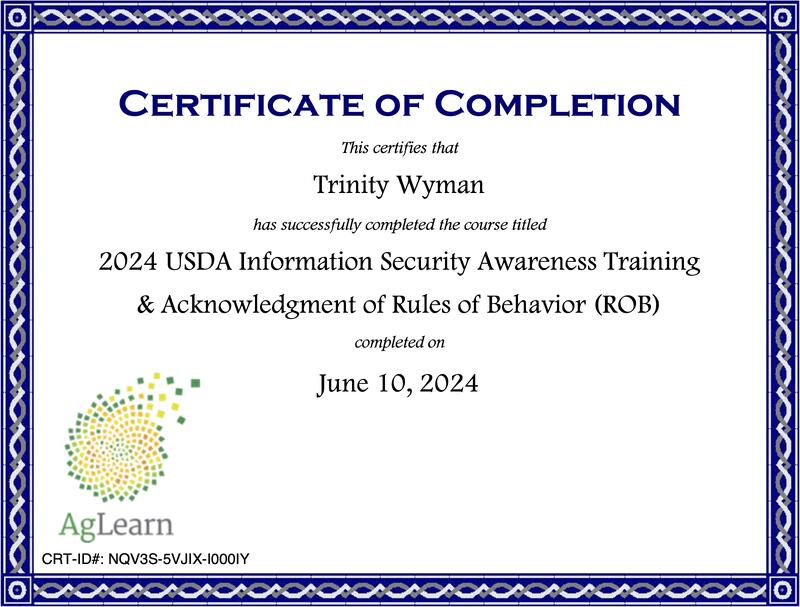 Information Security Awareness Certificate