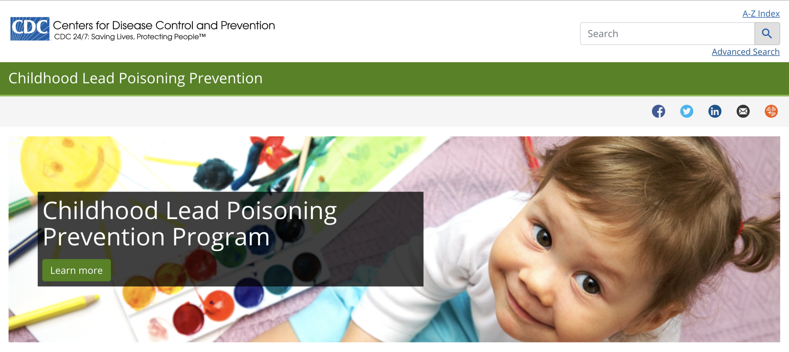 CDC Lead Poisoning Prevention screenshot